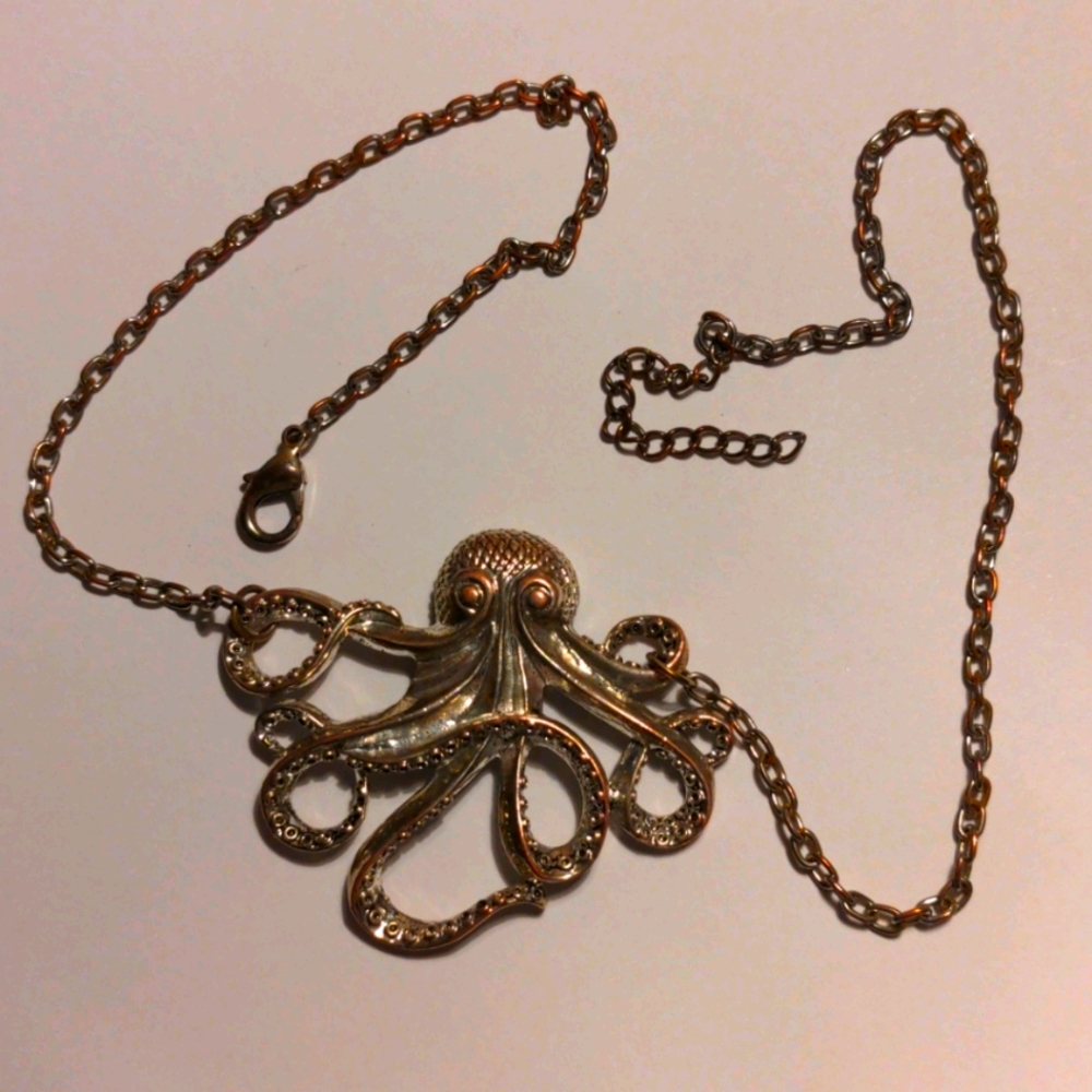 Vintage costume octopus necklace